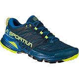 Zapatillas de Trail Running Marca LA Sportiva Modelo Akasha II Storm Blue/Lime Punch