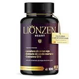 Levadura de arroz rojo (2,99mg de Monacolina K) Coenzima Q10, Cardo Mariano +10 ingredientes Colesterol, Salud Cardiovascular y Detox Hígado | Berberina, Astaxantina | 120 Cápsulas | Lionzen Heart