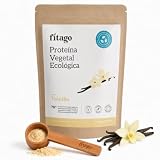 Proteina Vegana Ecologica en Polvo, 1kg | 78% Proteina Vegetal de Vainilla