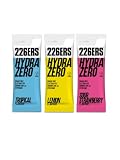 226ERS Pack Hydrazero Monodosis - Lote de 3 Sobres de Bebida de Electrolitos de 7,5g (Sabores Limón, Fresa y Tropical) - Pack de Prueba de Sales Minerales Hipotónicas, Sin Azúcar, Sin Gluten