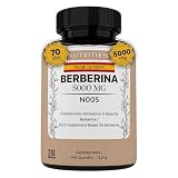 Nutrithent® 210 Comprimidos Berberina Pura 5000mg | Máxima absorción para +70 días | Función digestiva, hepática, intestina