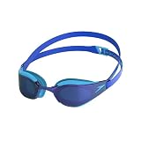 Speedo Fastskin Hyper Elite Mirror Gafas de natación para Junior Unisex, Picton Blue/Cobalt/Iris, One Size
