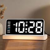 Plumeet Despertador para El Dormitorio, Reloj Digital con Puerto de Carga