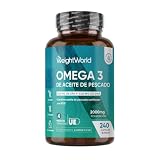 Omega 3 2000mg - 240 Perlas Aceite Pescado IFOS* (660mg EPA + 440mg DHA) | Ácidos Grasos Omega 3 de Anchoa para 4 Meses - Sin OGM, Sin Gluten, Sin Lactosa
