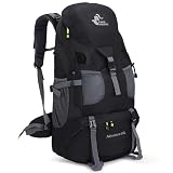 Bseash 50L Mochila de senderismo ligera y resistente al agua, mochila de deporte al aire libre, bolsa de viaje para escalar, acampar, viajar