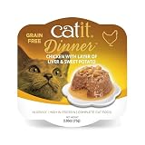 Catit Dinner Pollo con sabor a Higado y Boniato, 75 g