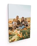 Panorama Cuadro Personalizado con Foto en Lienzo - 40x60 cm - Regalo San Valentín, Boda, Cumpleaños