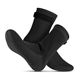 Calcetines de Neopreno,3mm Calcetines Buceo Para Mujeres y Hombres, Antideslizantes Escarpines Neopreno, Impermeables Calcetín de Traje Para Nadar,Playa,Surf,Vela,Buceo,Snorkel y Deportes acuáticos(L)