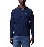 Columbia Klamath Range 2 Half Zip, Sudadera De Forro Polar Hombre, Azul (Collegiate Navy/Legacy Twill), M