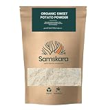 Polvo de boniato Samskara (secado al aire) | Superalimento 100% natural | Rico en fibra, nutrientes y carbohidratos | Sin gluten, vegano | Para cocinar, hornear y como aglutinante natural (500 g)