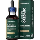 Orégano Líquido 20ml - Gotas de Aceite de Orégano - 93% Carvacrol | 100% Puro - Oregano Oil - Horbaach
