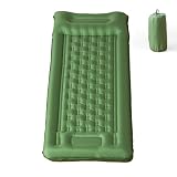 RUMBALUXY Colchón Hinchable de Camping con Almohada, Esterilla Autoinflable, Colchoneta de Dormir para Camp, Viajes, Oliva 195 x 72 x 12 cm