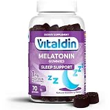 VITALDIN Gominolas de Melatonina 1 mg para Dormir - Sin Gluten - 70uds