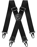 Gucass - Tirantes para Hombre Forma en X - Ancho 3,8 cm | Longitud Ajustable 76-125 cm - Hebilla de Metal - Unisex