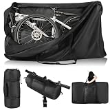 Bolsa de viaje para bicicleta de montaña de 26 pulgadas a 29 pulgadas para avión, estuche de bicicleta MTB de 840D resistente con fuerte cinta para vuelos de viaje aéreo impermeable, bolsa de