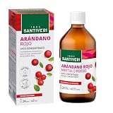 SANTIVERI - Concentrado de Arándano Rojo con Alto Contenido en Proantocianidinas 180mg/100ml, Sin Azúcar - Frasco de 490 ml