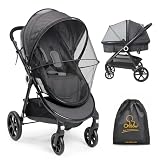 Orzbow Mosquitera Carrito Bebe Universal con Cremallera, Negro