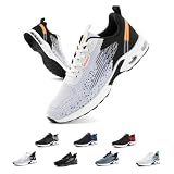 Hitmars Zapatillas Deportivas Hombres Zapatos Deporte Running Cojín de Aire Gimnasio Fitness EU42 duc2-Negro