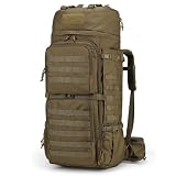 Mardingtop 75L Mochila Táctica Mochila Trekking Montaña con Cubierta de Lluvia, MOLLE Sistema de Senderismo Mochila de Gran Capacidad Mochila al aire libre para Trekking, Senderismo y Camping