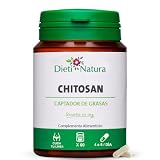 Dieti Natura Chitosan (Quitosano) - Chitosan Quemador de Grasas - Modera la Ingesta Calórica - Fabricado en un Laboratorio Francés - 60 Cápsulas