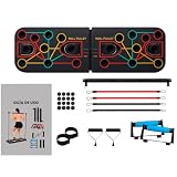 SAMYX Tabla de Ejercicio en Casa - Tabla de Flexiones Calistenia Gym | Flexiones Push Up Abdominales Pilates -Incluye Guia Ejercicios-Gym En Casa