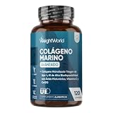 Colágeno Marino con Ácido Hialurónico, Vitamina C, Zinc y Coenzima Q10 | 120 Cápsulas de Colágeno Tipo I y III, Sin Estearato de Magnesio, OGM ni Gluten