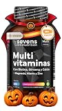Vitaminas para el Cansancio con Magnesio y Ginseng - 365 Cápsulas | Multivitaminas para Hombre y Mujer - 6 Meses de Suministro - Complejo Multivitamínico Completo con Minerales y Ginseng Sevens