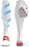 RUNSTARS Calcetines de Compresión Mujer y Hombre para Running, Deporte, Maratón y Triatlón | Compression Socks con Compresión Graduada y Talón Reforzado | Medias Compresión Circulación