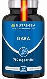 GABA | 750 mg | Relajante Natural | 60 Cápsulas Veganas