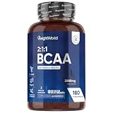 BCAA 2:1:1 Aminoácidos Esenciales 2000mg - 180 Comprimidos Con Vitamina B12 | B6 y Aminoácidos Ramificados L- Leucina, L- Isoleucina y L-Valina - Vegano, Sin Estearato de Magnesio y para 3 Meses