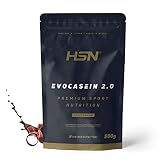 HSN Caseína Micelar Evocasein 2.0 | Chocolate 500g | Batido de Proteína Secuencial Ideal para Antes de Dormir | Con Enzimas Digezyme® | No Incluye Dosificador | No-GMO, Vegetariana, Sin Gluten
