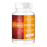 Vitamintrend L-Lisina 1000 mg, 240 tabletas, altamente dosificado, complemento alimenticio vegano sin estearato de magnesio, fabricado en Alemania