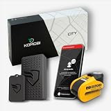 KOMOBI City Lock GPS para Moto con Localizador Antirrobo, Alarma y Seguimiento en Tiempo Real, Aviso al Móvil, Incluye Candado Antirrobo para Motocicleta