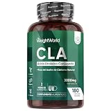 CLA Ácido Linoleico Conjugado 3000mg 180 Cápsulas, Para 2 Meses | Suplemento Keto de Perlas de Aceite de Cártamo Puro - Fuente Natural de Ácidos Grasos Omega 6 Sin Lactosa