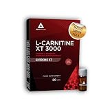 Bodyathlon - L Carnitina 3000 Líquida Extreme XT- Sabor Cola- Con Taurina y Guaraná- Suplemento Deportivo– Alta concentración- 20 Viales (Viales, Cola)