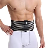Banda de hernia umbilical. Faja umbilical hombre y mujer. Cinturón para hernia ventral epigástrica e incisional. Faja diastasis abdominal hombre con soporte para el ombligo (L/XL)