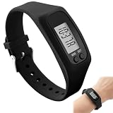 Podómetro Pulsera de Actividad,Podómetro Digital,Sin App Sin Bluetooth | Seguimiento de Pasos en Tiempo Rea,Visualización de la Hora,Consumo de Calorías,para Caminar,Correr,Senderismo