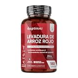 Levadura de Arroz Rojo 290mg, 180 Cápsulas Veganas para 6 Meses | Monacolina K Enriquecida con Coenzima Q10 y Vitamina B1 o Tiamina que Contribuye a la Función Normal del Corazón, Sin Gluten