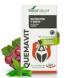 Quemavit termogénico, 60 comprimidos, Soria Natural | Semillas de uva - Té verde - L-carnitina y cafeína - Metabolismo energético - Quemagrasas