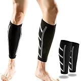 Medias de Compresion Negro Mangas de Compresión Para La Pantorrilla Calcetines de Compresión Pantorrilleras de Compresión hombres y mujeres Punta Abierta para correr deportes vuelo senderismo maratón