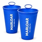 MARLOAR Vaso Plegable Trail Running Pack 2, 200 ml, Soft Cup Azul Reutilizable y Flexible, Vaso Trail Running para Carreras, Senderismo, Hidratación, Running y Actividades Outdoor