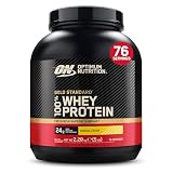 Optimum Nutrition Gold Standard 100% Whey Proteína en Polvo, 2.28Kg | Banana Cream , 76 Servings,24 g de Proteína,BCAA,Bajo en azúcares,Favorece el Crecimiento y la Recuperación Muscular