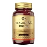 Solgar Vitamina B12 100 µg | 100 Comprimidos | Reduce el cansancio · Apoya sistema nervioso y glóbulos rojos · Vegano, sin gluten