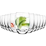 Krosno Vasos de agua Juego de 12, 440 ml, Colección Elite