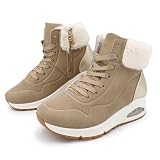 JOMIX Botas Invierno Mujer con Forro Peluche y Plataforma Suela Antideslizante Cremallera Lateral Cómodas y Ligeras WWB255288 Camello 40