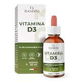 Bandini® Vitamina D3 2000 U.I. por gota | Vitamin D Liquida Pura | 30 ml