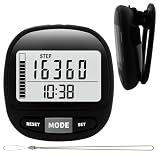 Flintronic Active PodÓmetro, Pedometer Accurately Track Steps, con Clip y Pantalla Grande, Portable Sport Pedometer Step para Ancianos Niños y Mujeres