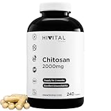 Chitosán Marino 2000 mg. 240 cápsulas para 2 meses de tratamiento. | Quitosano Natural procedente de la Quitina de Crustáceo. Fabricado en España por HIVITAL