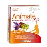 Anímate Plus con Ashwagandha y Azafrán | 30 Cápsulas Veganas | Complemento Alimenticio | Zentrum