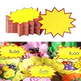 60 Piezas Etiquetas de Precio Fluorescentes, 12x16cm Etiquetas de Precio, Etiquetas de Venta en Blanco, Letreros de Precio de Venta,Etiquetas de Precio de Venta Signos de Venta,para Tiendas Minoristas